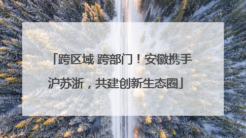 跨区域 跨部门！安徽携手沪苏浙，共建创新生态圈