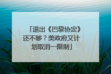 退出《巴黎协定》还不够？美政府又计划取消一限制