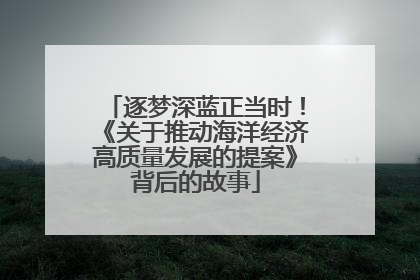 逐梦深蓝正当时！《关于推动海洋经济高质量发展的提案》背后的故事