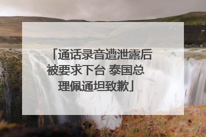 通话录音遭泄露后被要求下台 泰国总理佩通坦致歉
