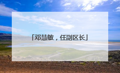 邓慧敏，任副区长