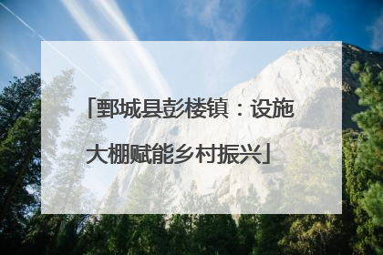鄄城县彭楼镇：设施大棚赋能乡村振兴