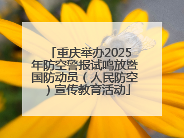 重庆举办2025年防空警报试鸣放暨国防动员（人民防空）宣传教育活动