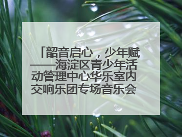 韶音启心，少年赋——海淀区青少年活动管理中心华乐室内交响乐团专场音乐会圆满举办