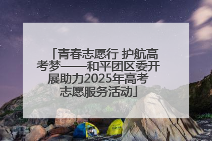 青春志愿行 护航高考梦——和平团区委开展助力2025年高考志愿服务活动