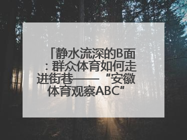 静水流深的B面：群众体育如何走进街巷——“安徽体育观察ABC”系列报道之二