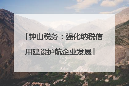 钟山税务：强化纳税信用建设护航企业发展