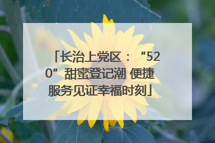 长治上党区：“520”甜蜜登记潮 便捷服务见证幸福时刻