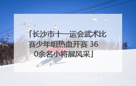 长沙市十一运会武术比赛少年组热血开赛 360余名小将展风采