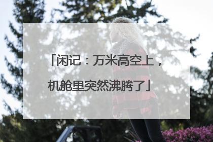 闲记：万米高空上，机舱里突然沸腾了