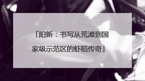 阳新：书写从荒滩到国家级示范区的虾稻传奇