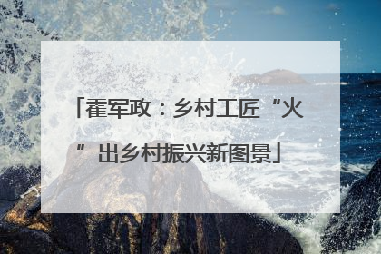 霍军政：乡村工匠“火”出乡村振兴新图景
