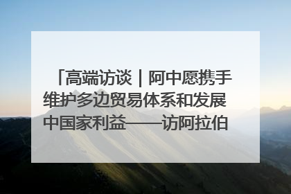 高端访谈｜阿中愿携手维护多边贸易体系和发展中国家利益——访阿拉伯议会议长亚马希