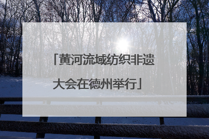 黄河流域纺织非遗大会在德州举行
