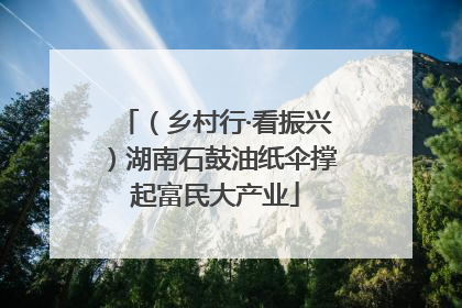 （乡村行·看振兴）湖南石鼓油纸伞撑起富民大产业