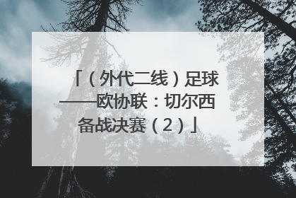 （外代二线）足球——欧协联：切尔西备战决赛（2）