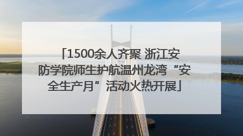 1500余人齐聚 浙江安防学院师生护航温州龙湾“安全生产月”活动火热开展