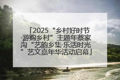 2025“乡村好时节·游购乡村”主题年蔡家沟“艺韵乡集·乐活时光”艺文嘉年华活动启幕