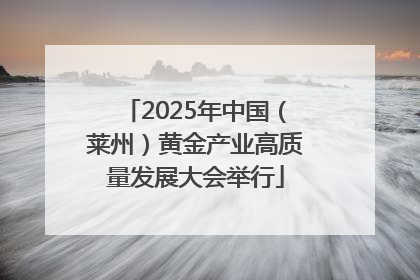 2025年中国（莱州）黄金产业高质量发展大会举行