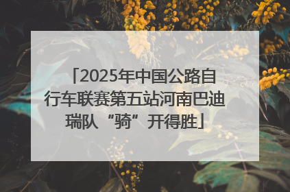 2025年中国公路自行车联赛第五站河南巴迪瑞队“骑”开得胜