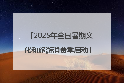 2025年全国暑期文化和旅游消费季启动