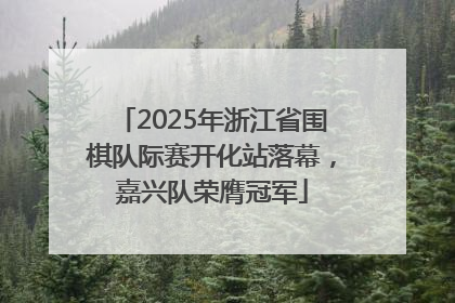 2025年浙江省围棋队际赛开化站落幕，嘉兴队荣膺冠军