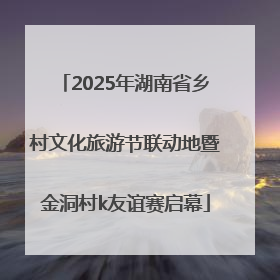 2025年湖南省乡村文化旅游节联动地暨金洞村k友谊赛启幕
