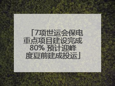 7项世运会保电重点项目建设完成80% 预计迎峰度夏前建成投运