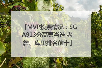 MVP投票情况：SGA913分高票当选 老詹、库里排名前十
